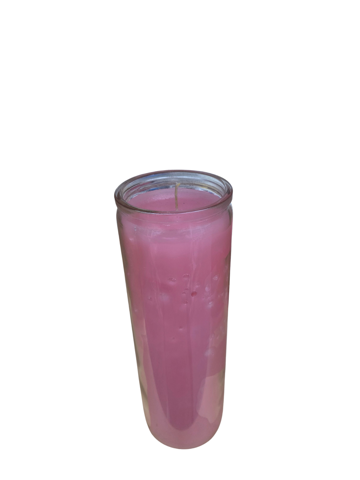 Pink Plain 7 Day Candle (In Glass)