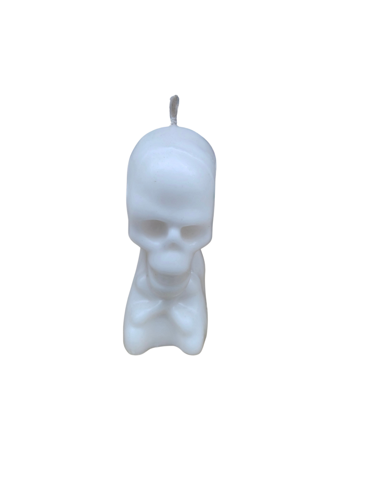 white SKULL CANDLE