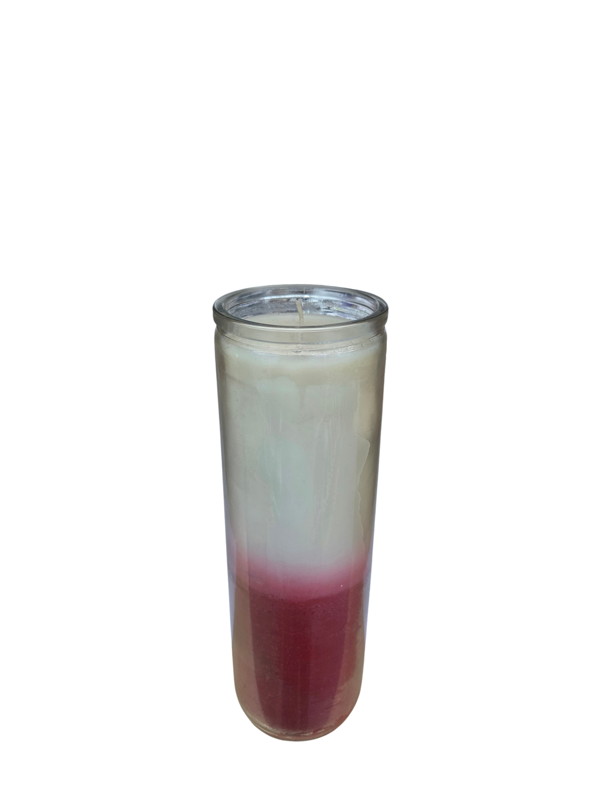 WHITE & Red ( GLASS CANDLE)