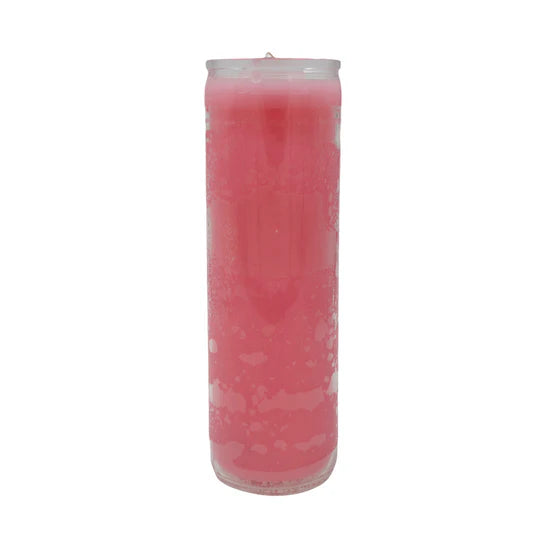 Pink Plain 7 Day Candle (In Glass)