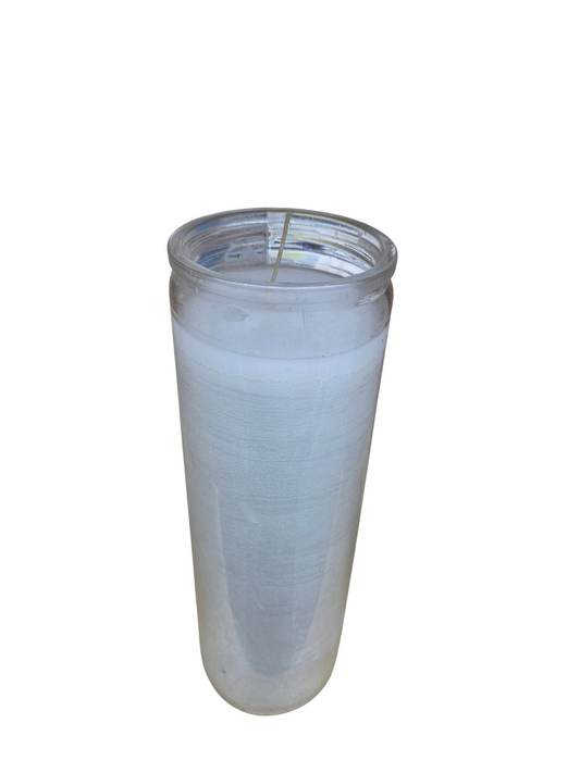 White Plain 7 Day Candle (In Glass)