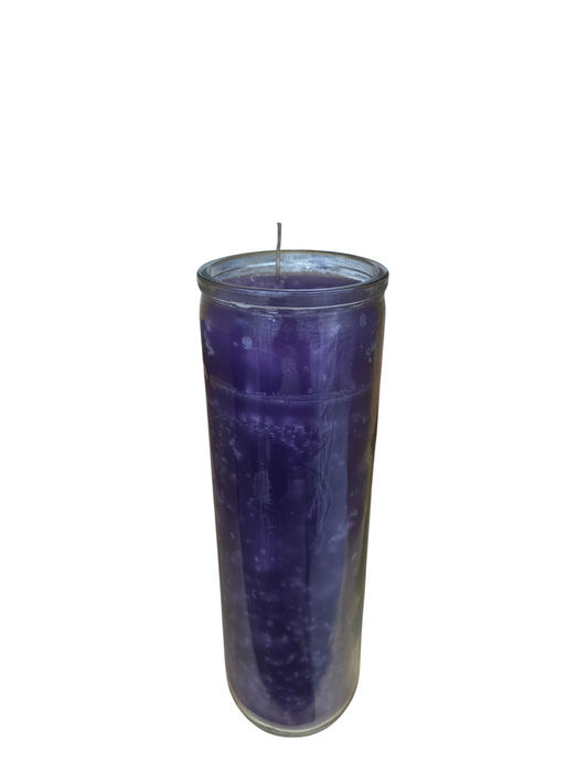 Purple Plain 7 Day Candle (In Glass)