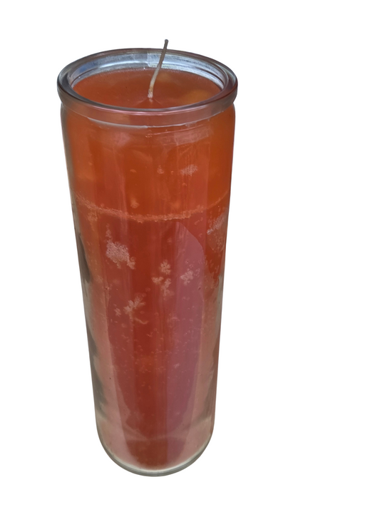 Orange Plain 7 Day Candle (In Glass)