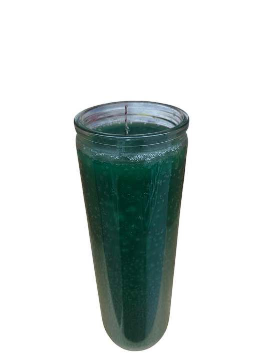 Green Plain 7 Day Candle (In Glass)