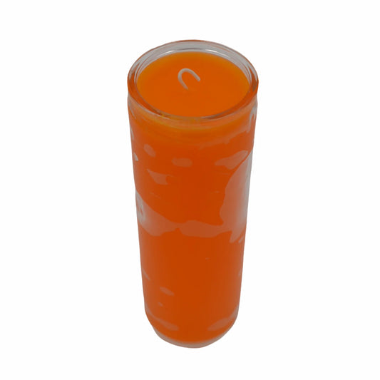 Orange Plain 7 Day Candle (In Glass)