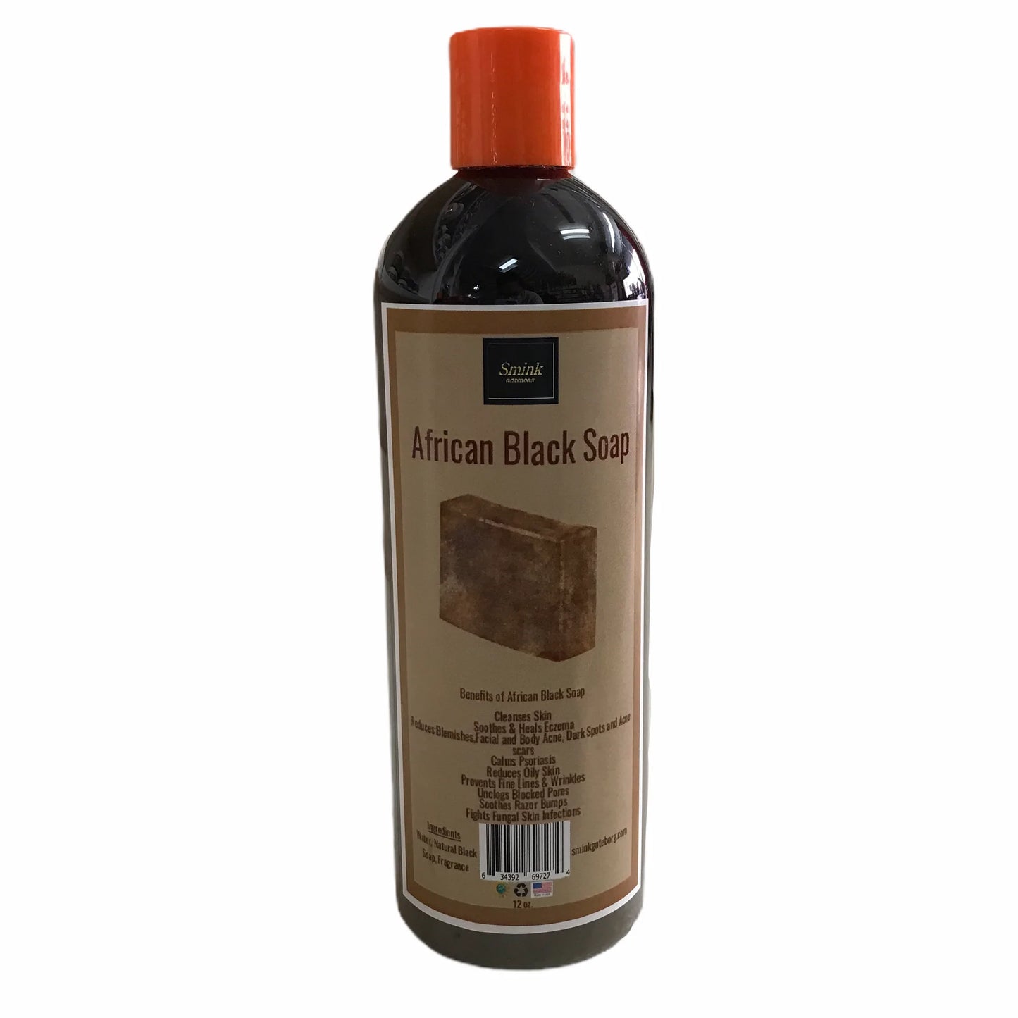 Smink Original African Liquid Black Soap 12 oz